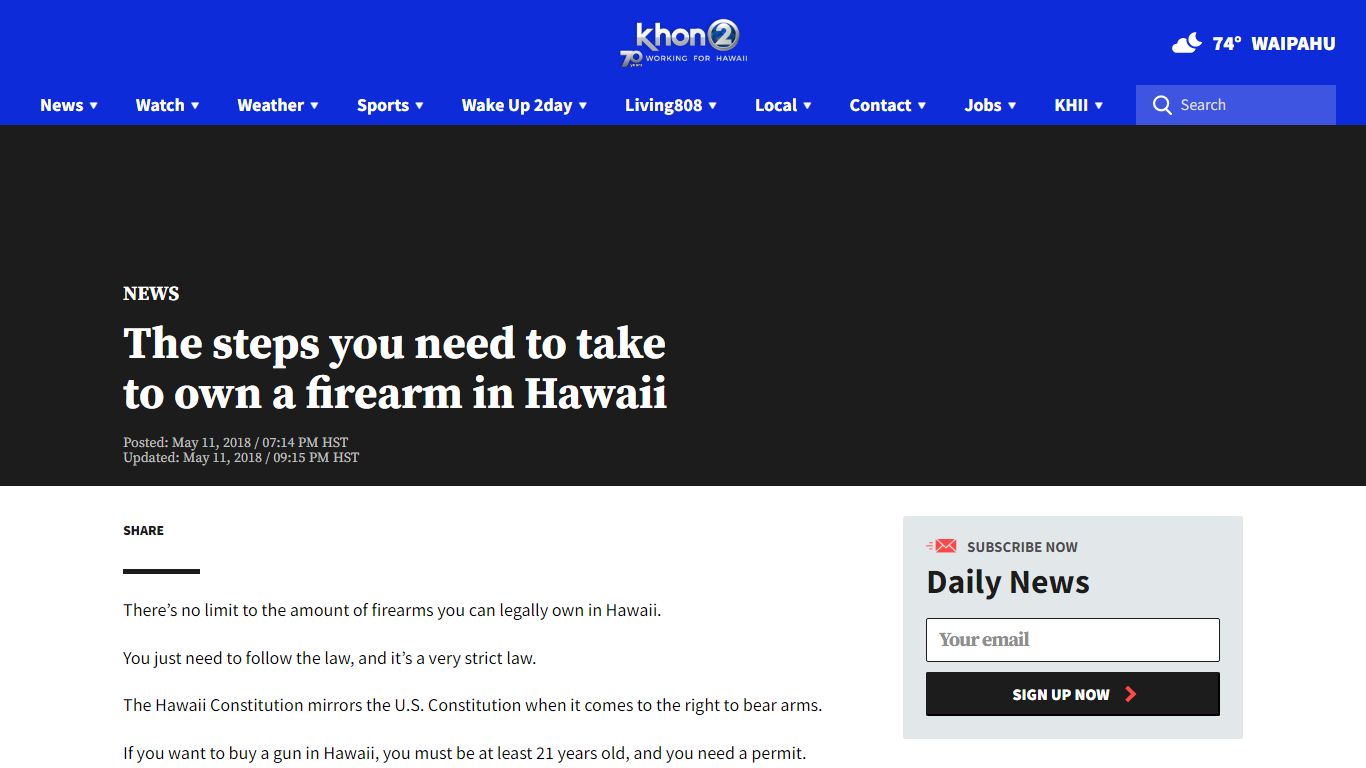 The steps you need to take to own a firearm in Hawaii - KHON2