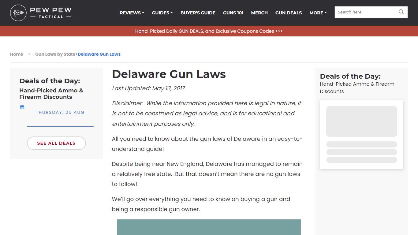 Delaware Gun Laws - Pew Pew Tactical